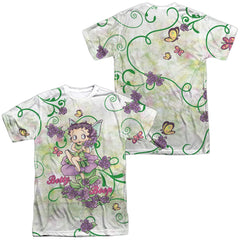 Betty Boop Flower Fairy Men's Regular Fit Polyester Short-Sleeve T-Shirt