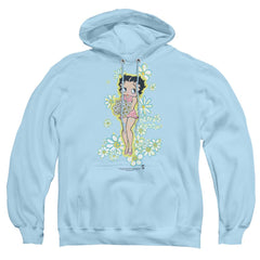 Betty Boop Flowers Men's Pull-Over 75 25 Poly Hoodie