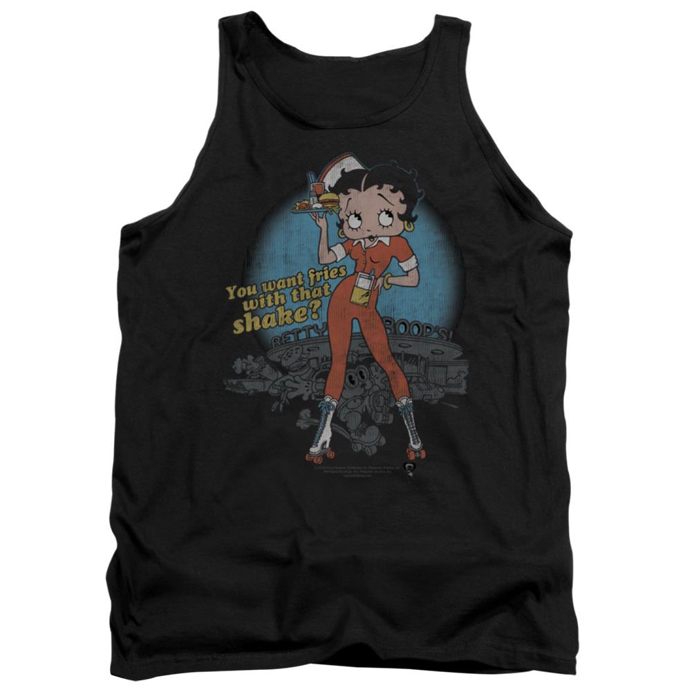 Betty Boop Fries With That Men's 18/1 Cotton Tank Top
