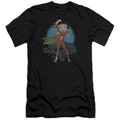 Betty Boop Fries With That Men's Ultra-Soft 30/1 Cotton Slim Short-Sleeve T-Shirt
