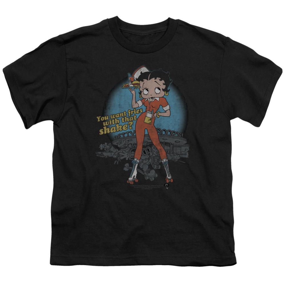 Betty Boop Fries With That Youth 18/1 100% Cotton Short-Sleeve T-Shirt