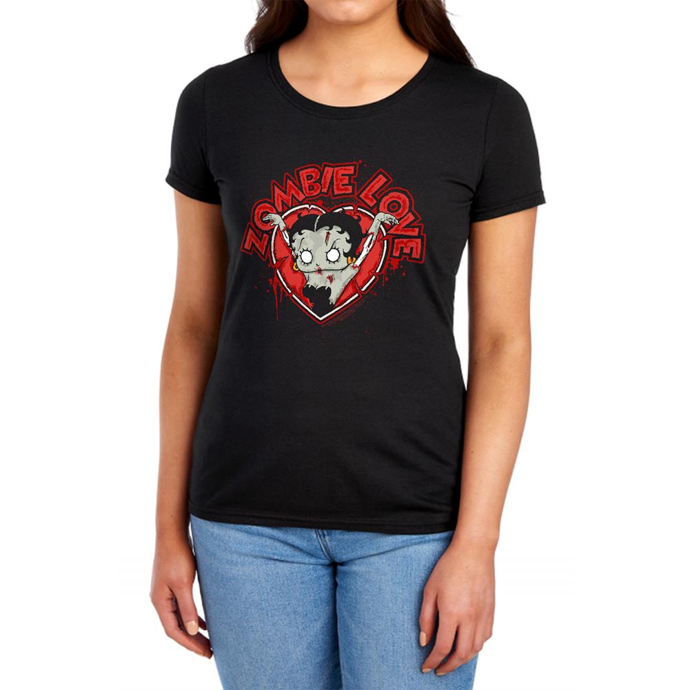 Betty Boop Heart You Forever Women's 18/1 Cotton Short-Sleeve T-Shirt