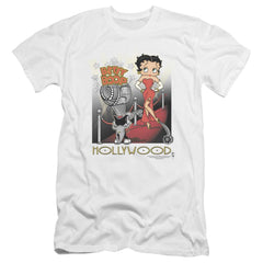 Betty Boop Hollywood Men's Ultra-Soft 30/1 Cotton Slim Short-Sleeve T-Shirt