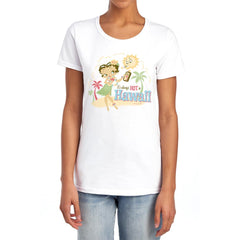 Betty Boop Hot In Hawaii Women's 18/1 Cotton Short-Sleeve T-Shirt