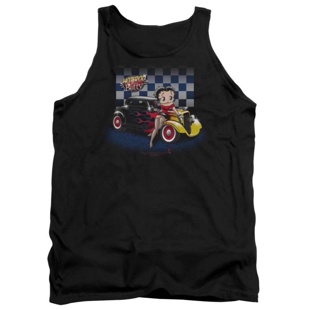 Betty Boop Hot Rod Boop Men's 18/1 Cotton Tank Top