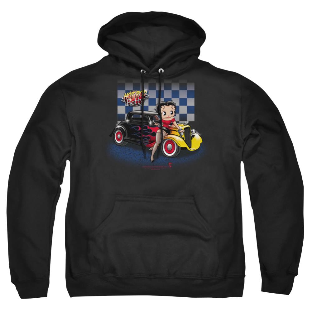 Betty Boop Hot Rod Boop Men's Pull-Over 75 25 Poly Hoodie