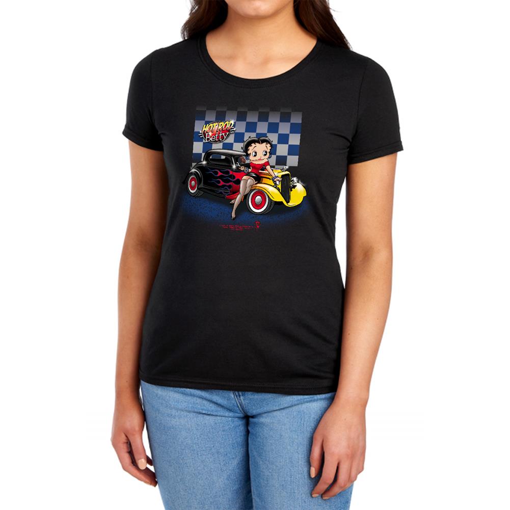 Betty Boop Hot Rod Boop Women's 18/1 Cotton Short-Sleeve T-Shirt
