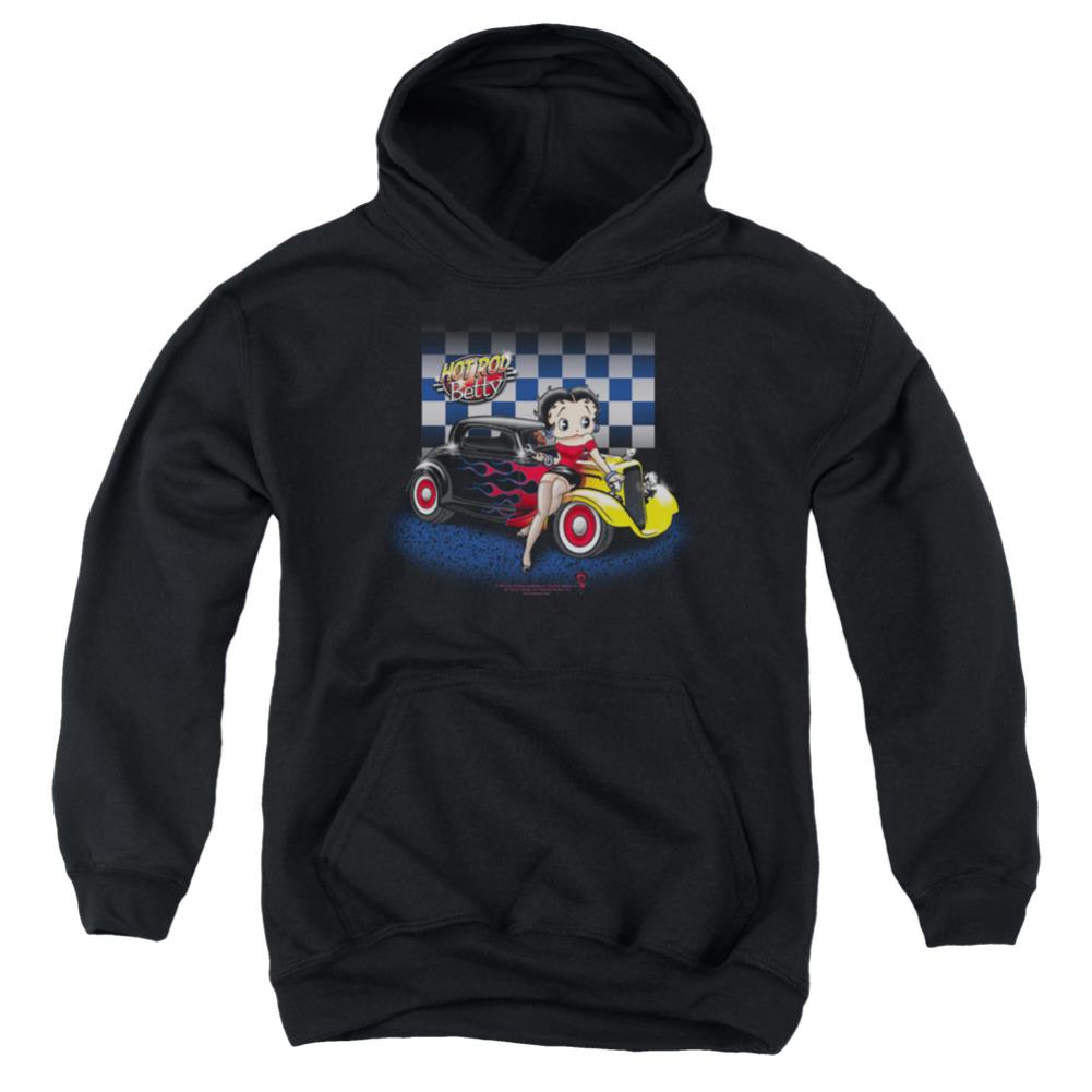 Betty Boop Hot Rod Boop Youth Cotton Poly Pull-Over Hoodie