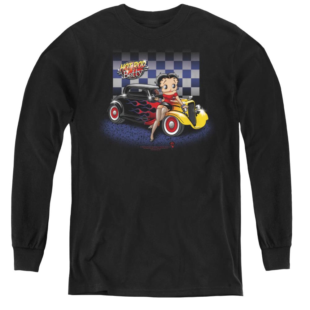 Betty Boop Hot Rod Boop Youth Long-Sleeve T-Shirt