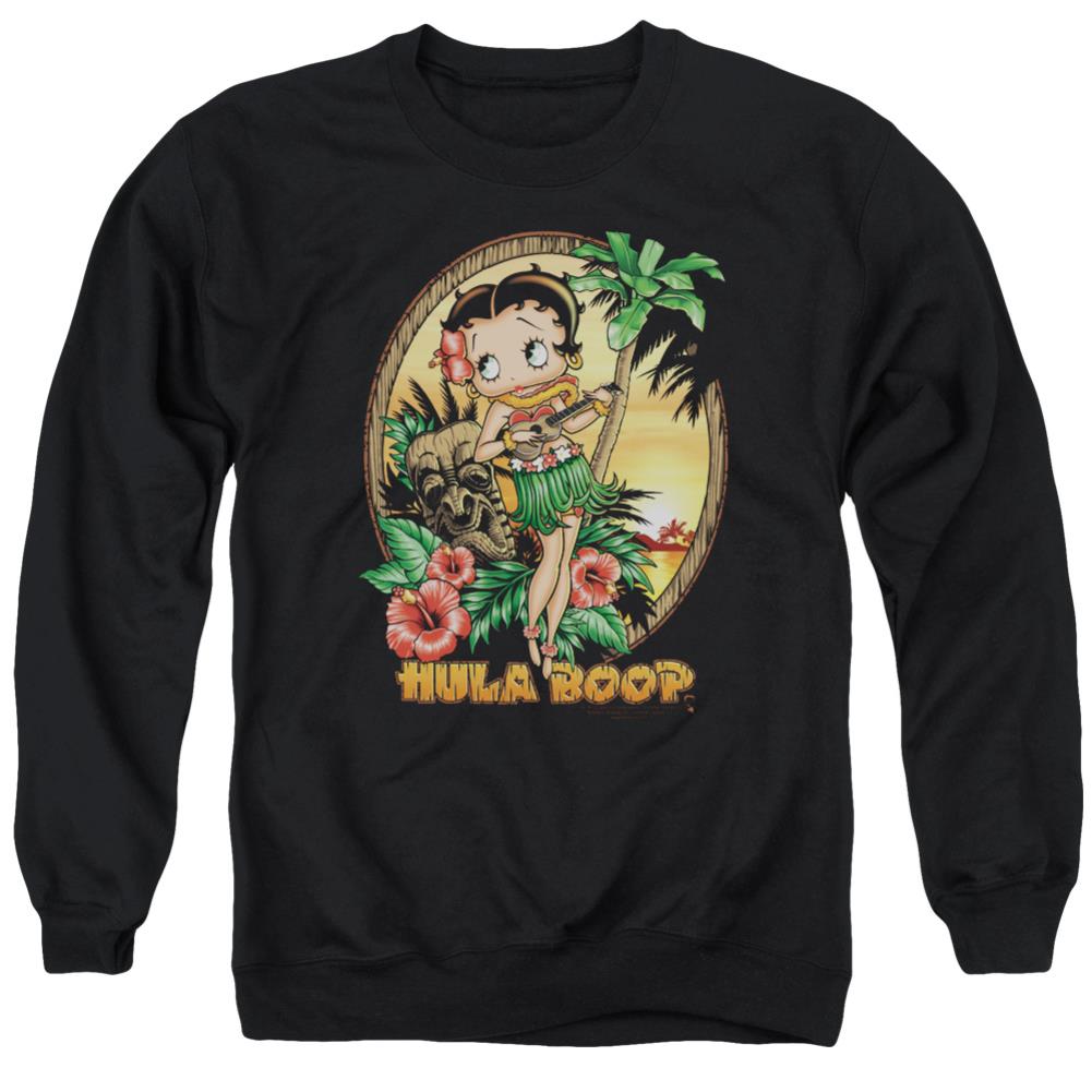 Betty Boop Hula Boop Ii Men's Crewneck 50 50 Poly Long-Sleeve T-Shirt