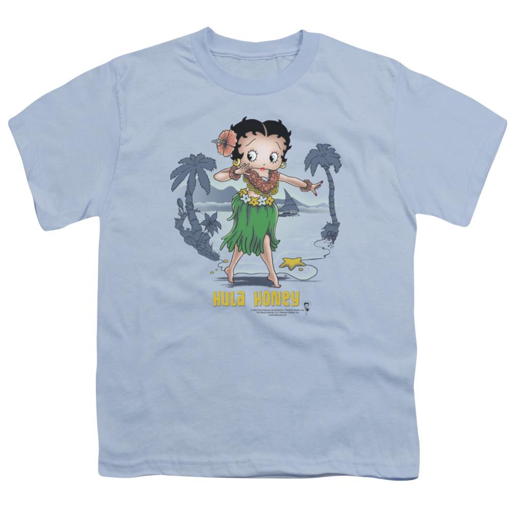 Betty Boop Hula Honey Youth 18/1 100% Cotton Short-Sleeve T-Shirt