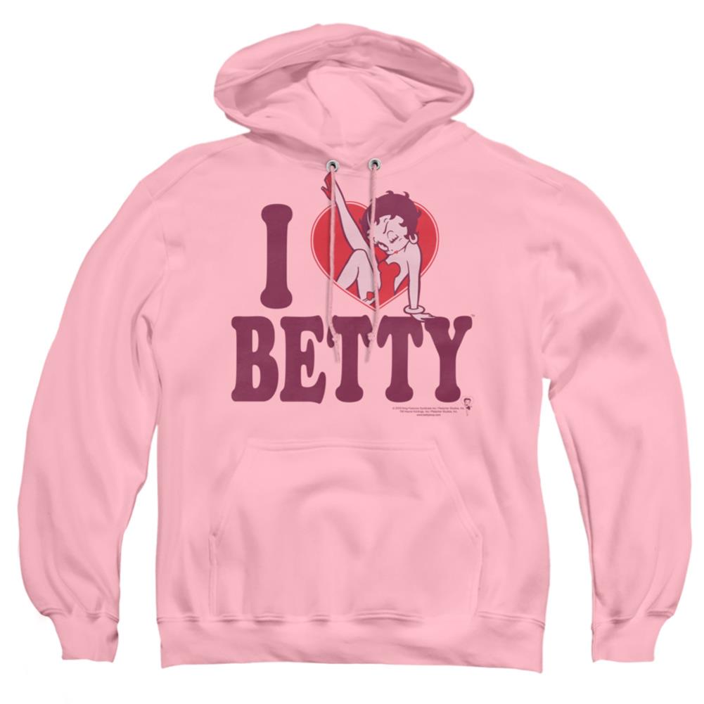 Betty Boop I Heart Betty Men's Pull-Over 75 25 Poly Hoodie