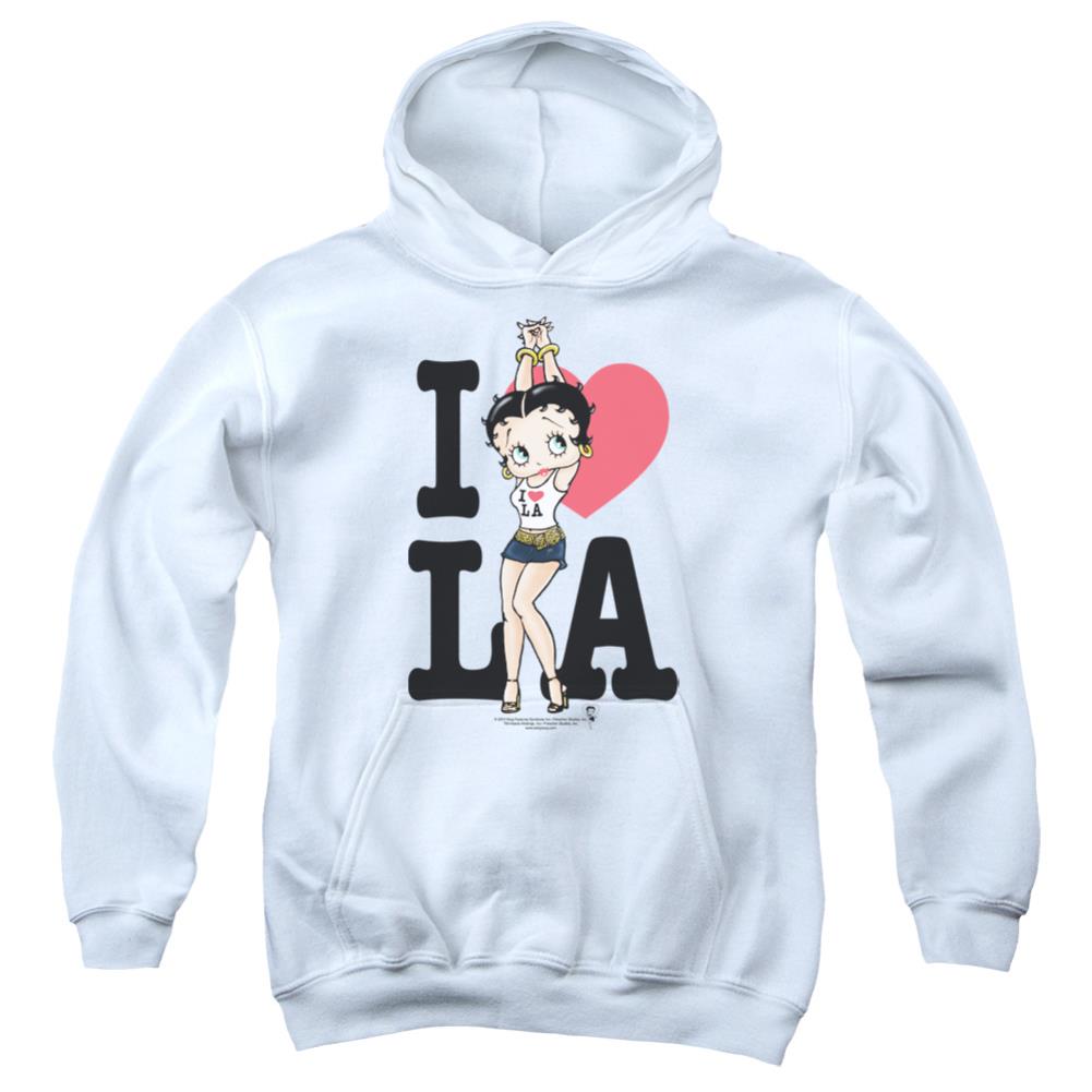 Betty Boop I Heart La Youth Cotton Poly Pull-Over Hoodie