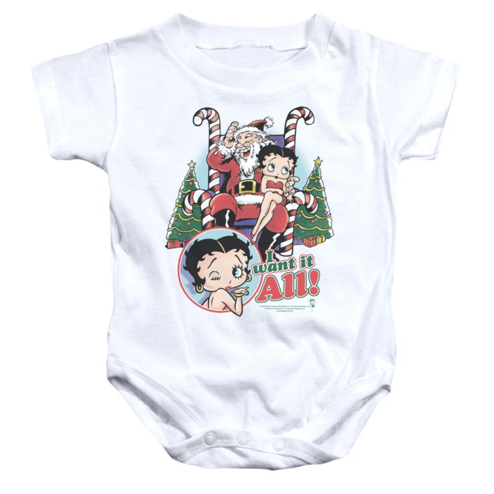 Betty Boop I Want It All Infant's Cotton SS Snapsuit