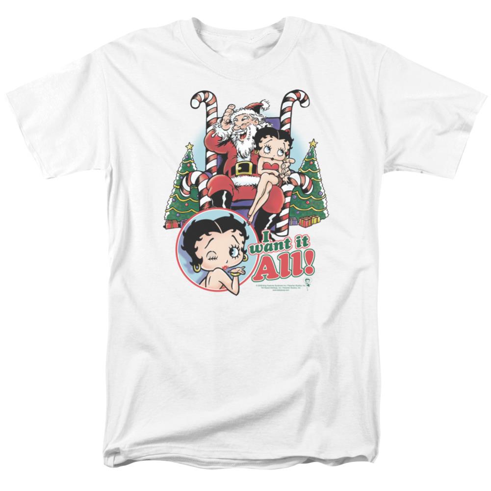 Betty Boop I Want It All Men's 18/1 Cotton Short-Sleeve T-Shirt