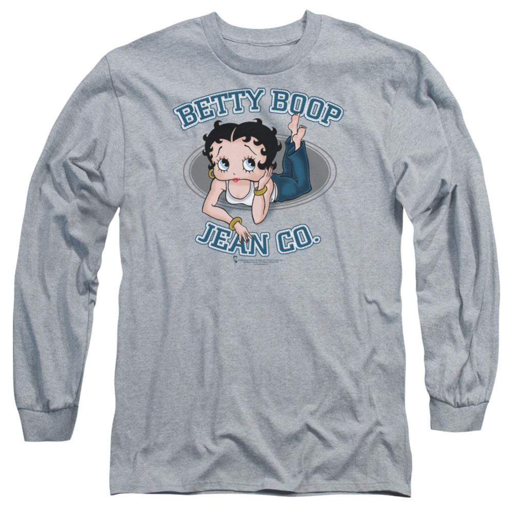 Betty Boop Jean Co Men's 18/1 Cotton Long-Sleeve T-Shirt