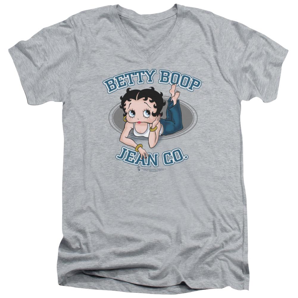 Betty Boop Jean Co Men's 30/1 Cotton Slim V-Neck T-Shirt