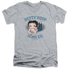 Betty Boop Jean Co Men's 30/1 Cotton Slim V-Neck T-Shirt