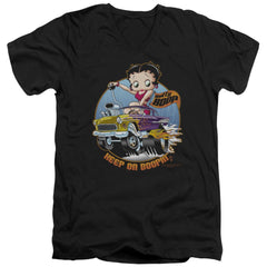 Betty Boop Keep On Boopin Men's 30/1 Cotton Slim V-Neck T-Shirt