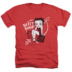 Betty Boop Lover Girl Men's 30/1 Heather 60 40 Poly Short-Sleeve T-Shirt