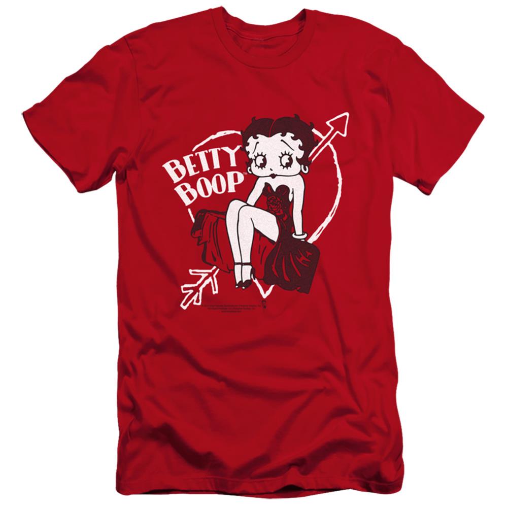 Betty Boop Lover Girl Men's Ultra-Soft 30/1 Cotton Slim Short-Sleeve T-Shirt