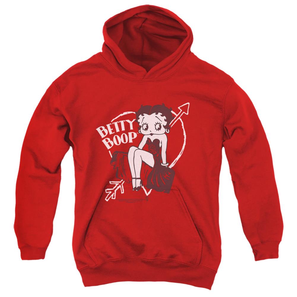 Betty Boop Lover Girl Youth Cotton Poly Pull-Over Hoodie