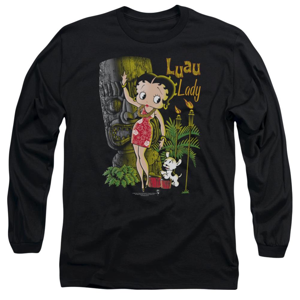 Betty Boop Luau Lady Men's 18/1 Cotton Long-Sleeve T-Shirt