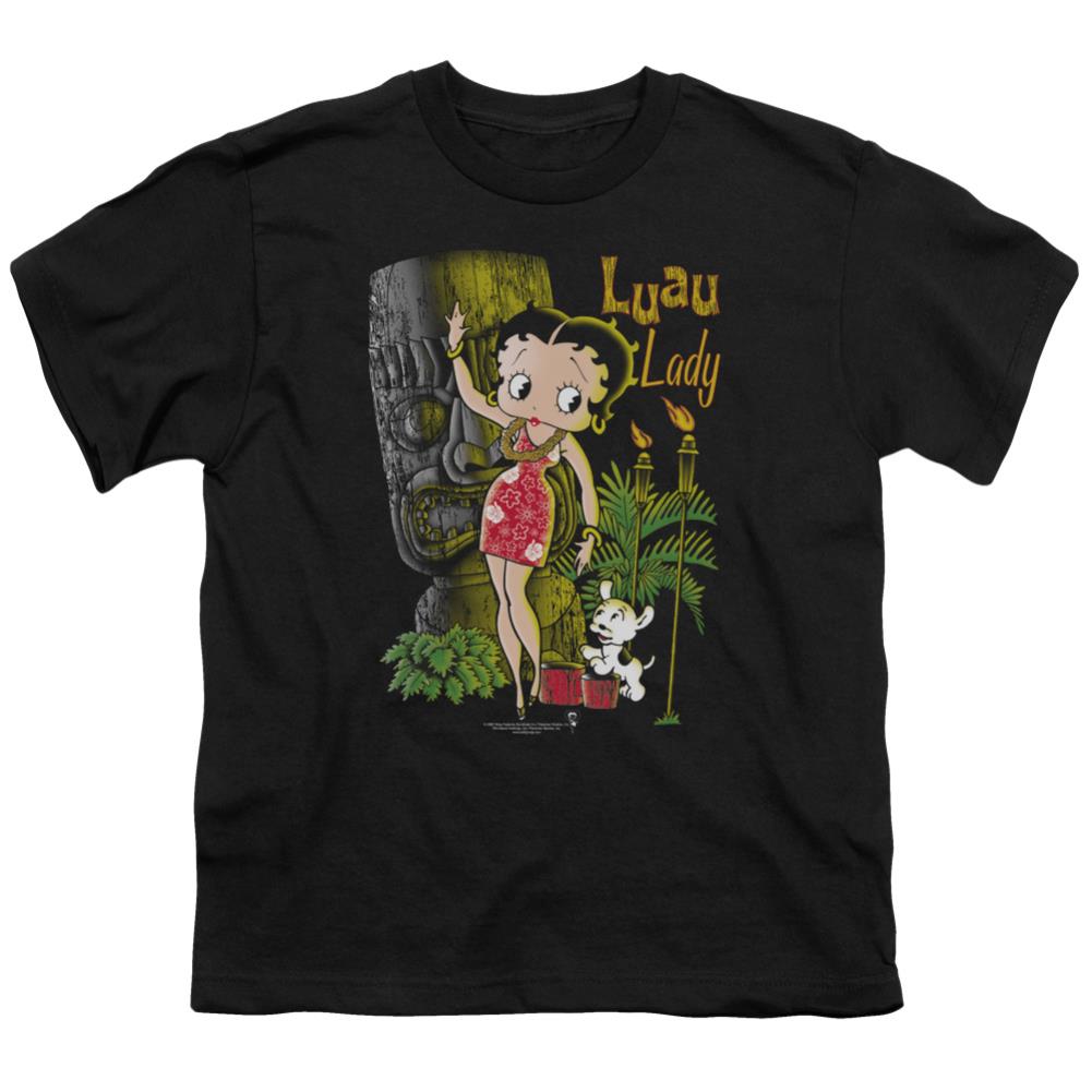 Betty Boop Luau Lady Youth 18/1 100% Cotton Short-Sleeve T-Shirt