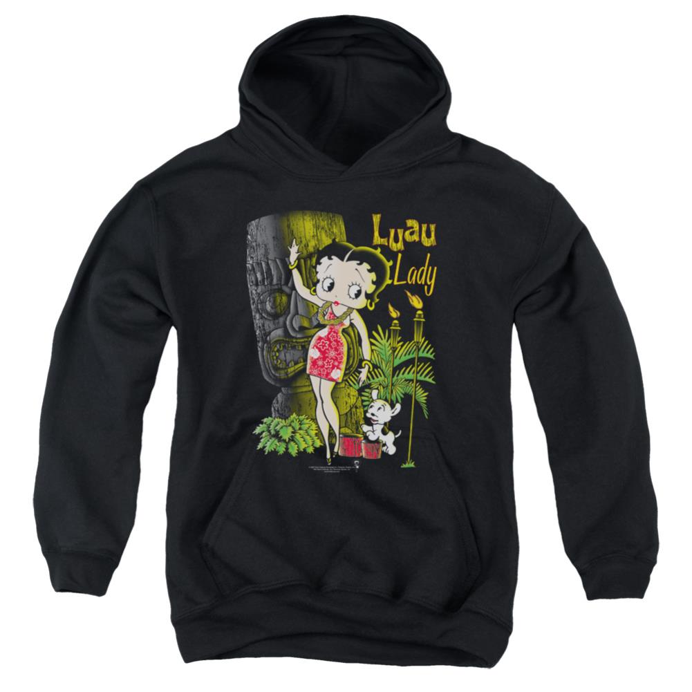 Betty Boop Luau Lady Youth Cotton Poly Pull-Over Hoodie