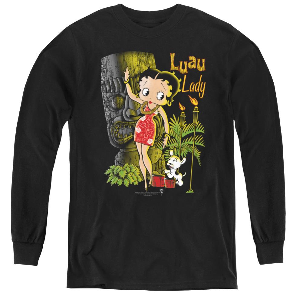 Betty Boop Luau Lady Youth Long-Sleeve T-Shirt