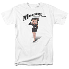 Betty Boop Marine Boop Men's 18/1 Cotton Short-Sleeve T-Shirt