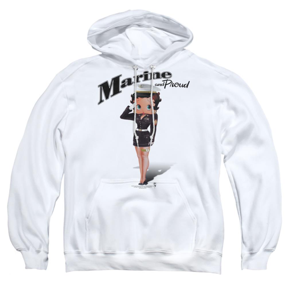 Betty Boop Marine Boop Men's Pull-Over 75 25 Poly Hoodie