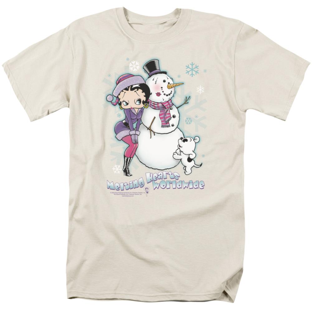 Betty Boop Melting Hearts Men's 18/1 Cotton Short-Sleeve T-Shirt
