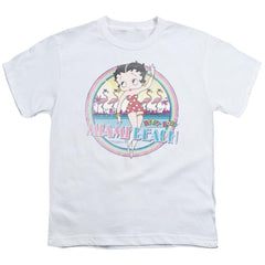 Betty Boop Miami Beach Youth 18/1 100% Cotton Short-Sleeve T-Shirt