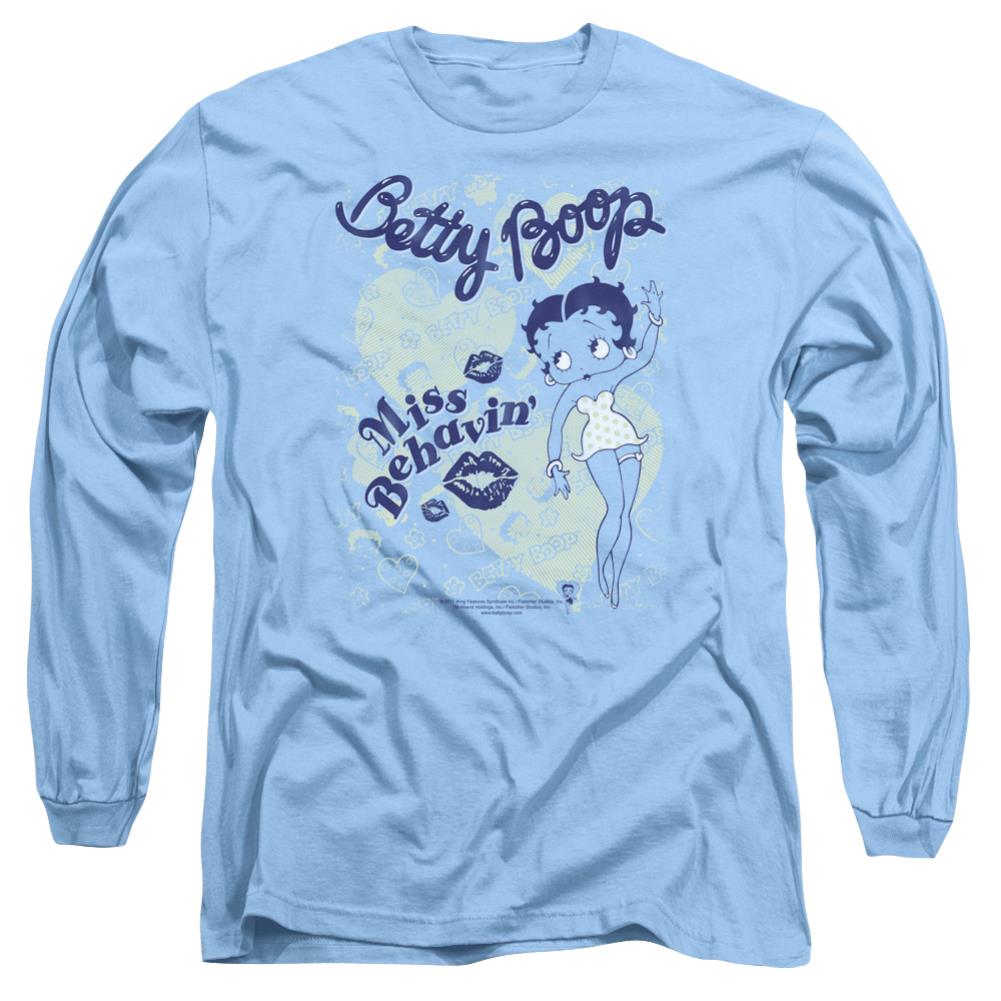 Betty Boop Miss Behavin Men's 18/1 Cotton Long-Sleeve T-Shirt