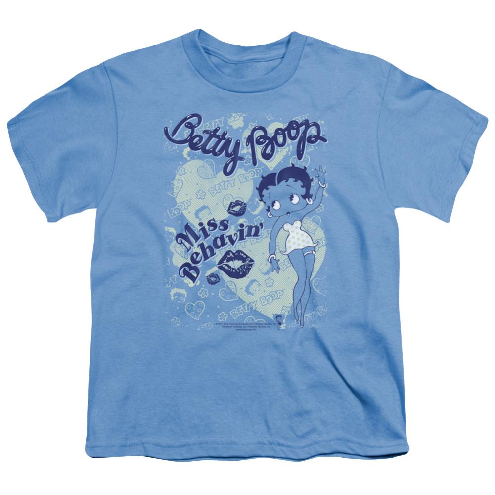 Betty Boop Miss Behavin Youth 18/1 100% Cotton Short-Sleeve T-Shirt