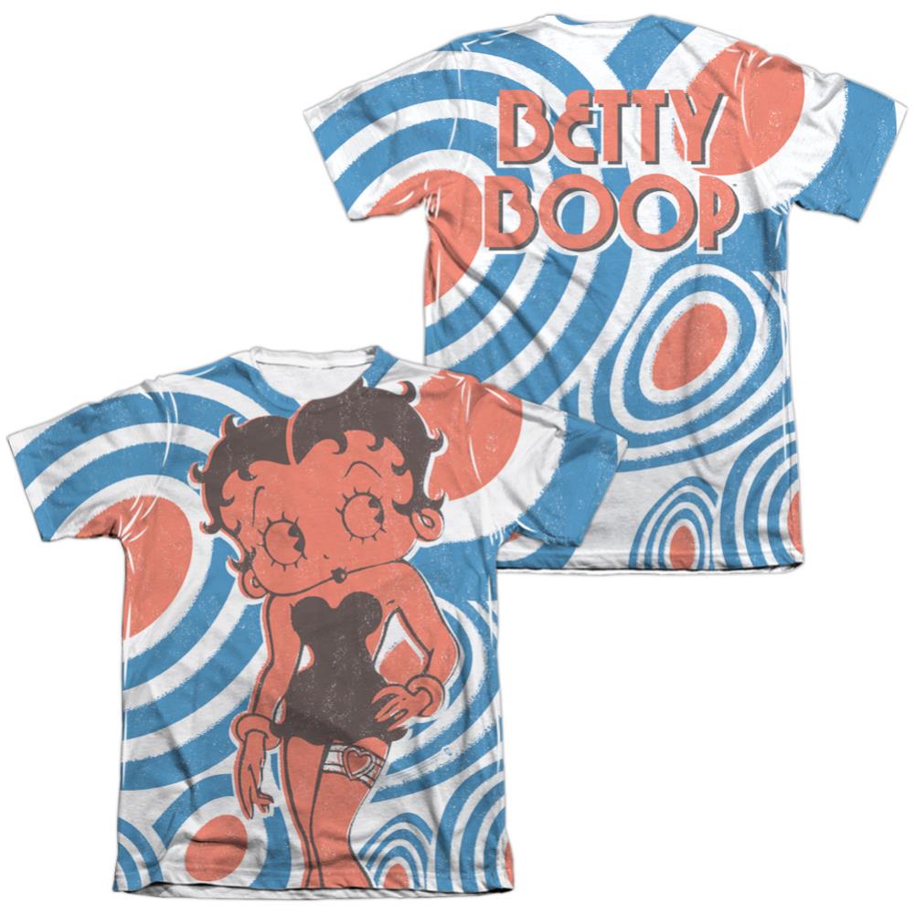 Betty Boop Mod Rings (Front/Back Print) Men's Regular Fit Poly Cotton Short-Sleeve T-Shirt