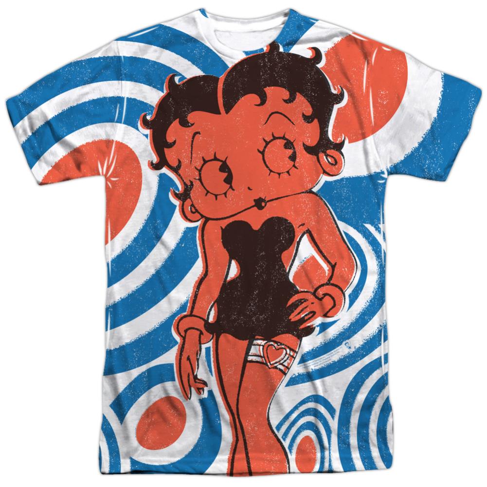 Betty Boop Mod Rings Men's Regular Fit Polyester Short-Sleeve T-Shirt