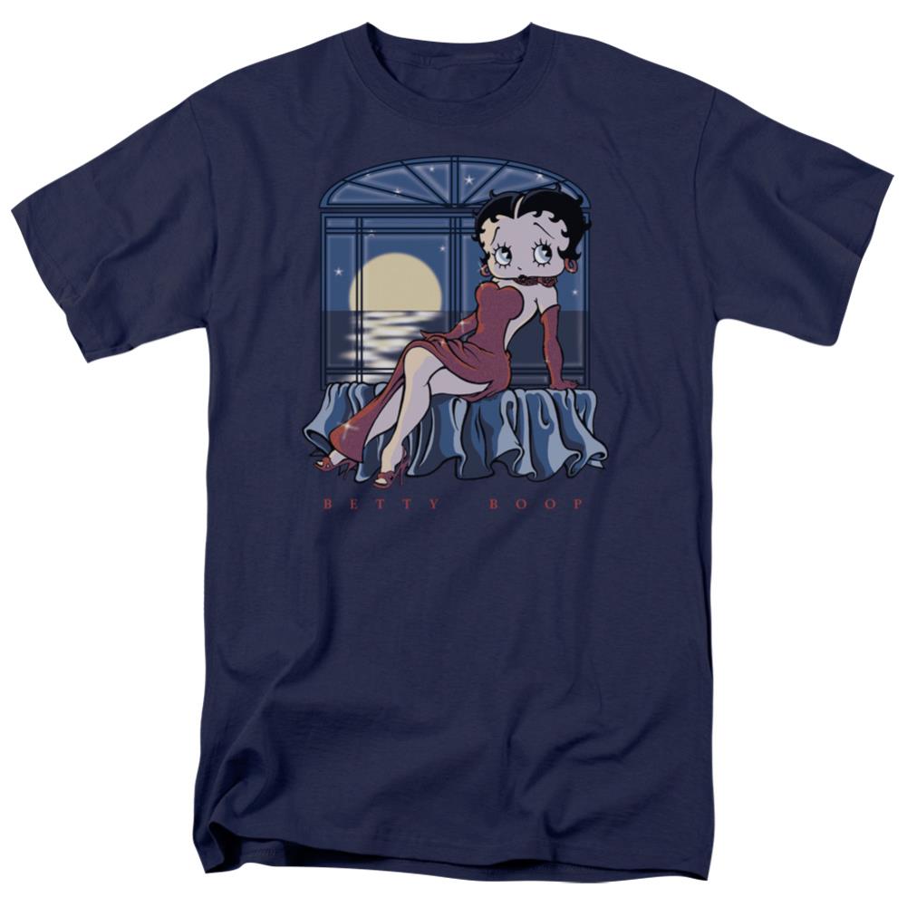 Betty Boop Moonlight Men's 18/1 Cotton Short-Sleeve T-Shirt