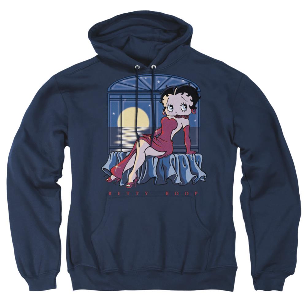 Betty Boop Moonlight Men's Pull-Over 75 25 Poly Hoodie