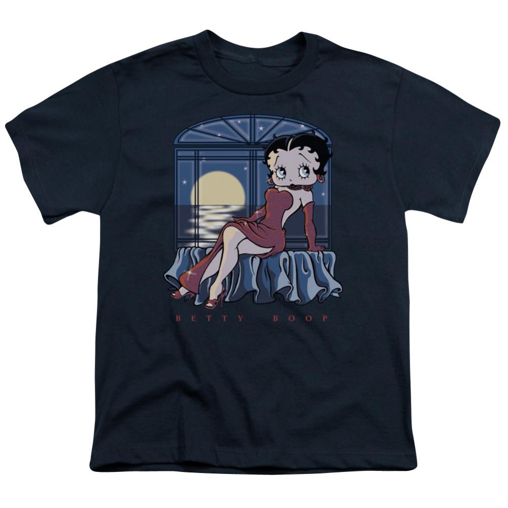Betty Boop Moonlight Youth 18/1 100% Cotton Short-Sleeve T-Shirt
