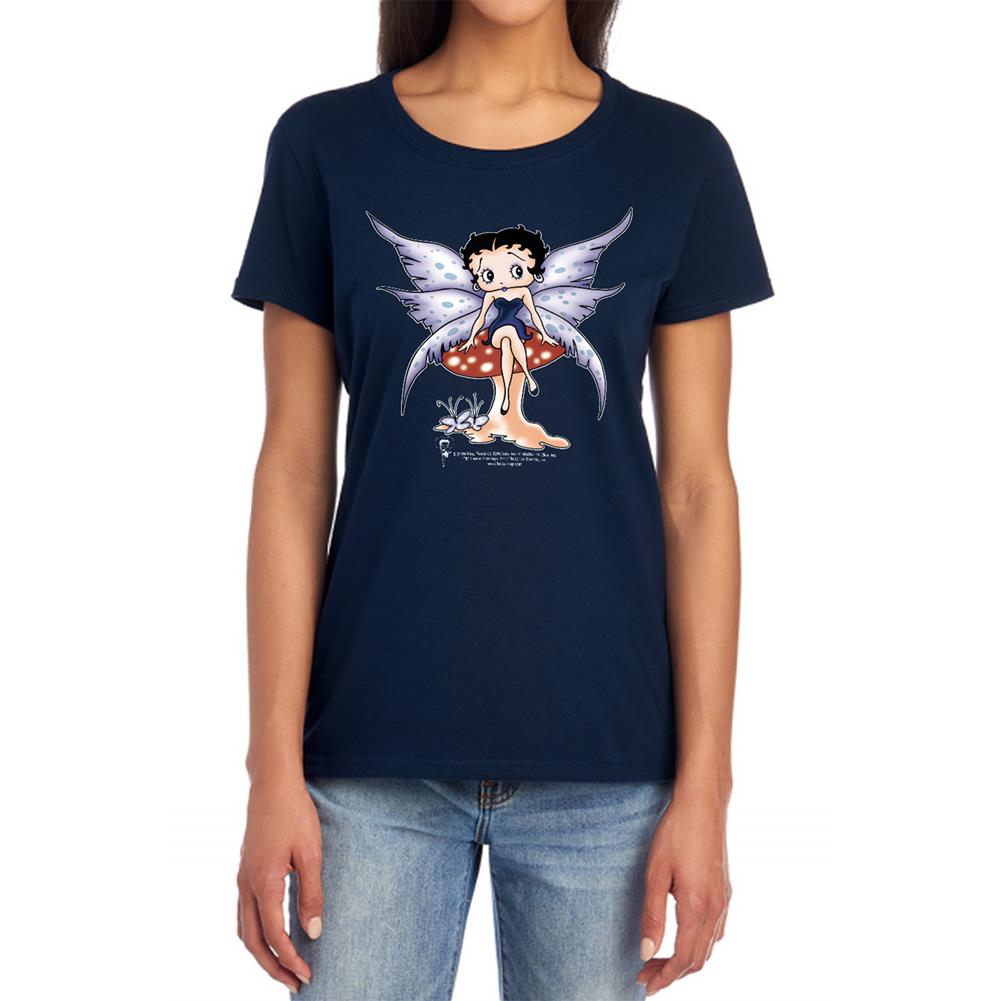 Betty Boop Mushroom Fairy Women's 18/1 Cotton Short-Sleeve T-Shirt