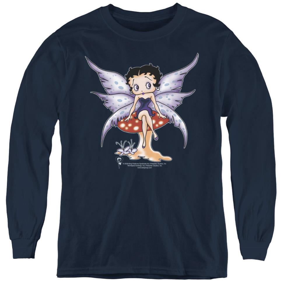 Betty Boop Mushroom Fairy Youth Long-Sleeve T-Shirt