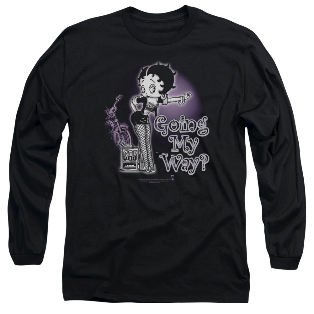 Betty Boop My Way Men's 18/1 Cotton Long-Sleeve T-Shirt