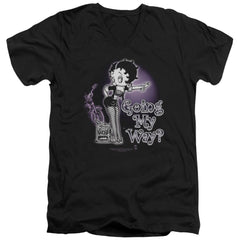 Betty Boop My Way Men's 30/1 Cotton Slim V-Neck T-Shirt
