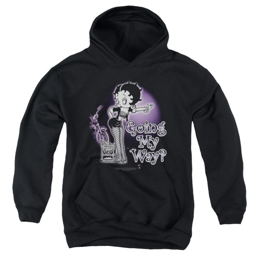 Betty Boop My Way Youth Cotton Poly Pull-Over Hoodie