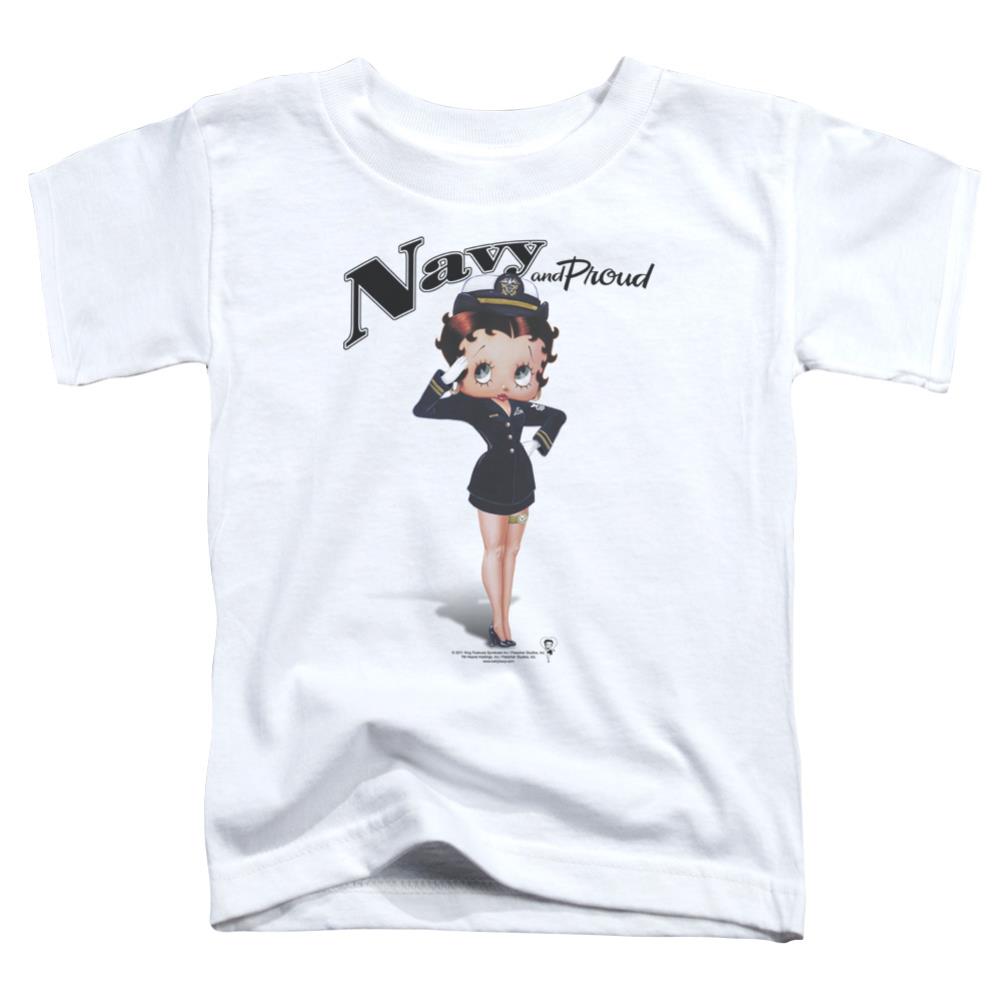 Betty Boop Navy Boop Toddler 18/1 Cotton Short-Sleeve T-Shirt