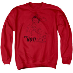 Betty Boop Nimble Betty Men's Crewneck 50 50 Poly Long-Sleeve T-Shirt