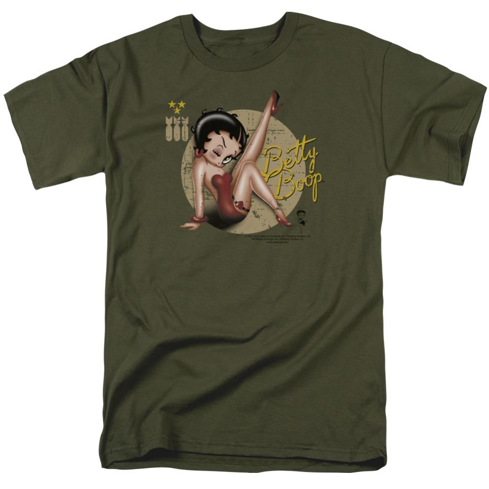 Betty Boop Nose Art Men's 18/1 Cotton Short-Sleeve T-Shirt