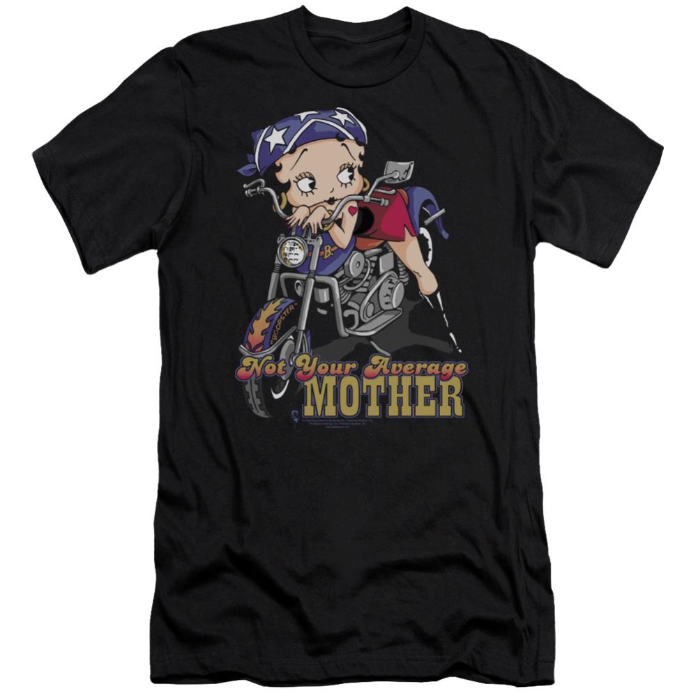 Betty Boop Not Your Average Mother Men's Ultra-Soft 30/1 Cotton Slim Short-Sleeve T-Shirt